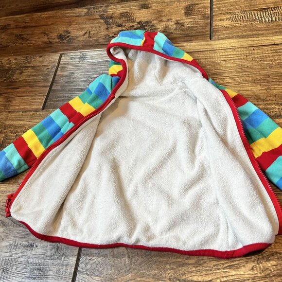Frugi Reversible Snuggle Jacket, Rainbow Stripe 2/3 - Picture 4 of 13